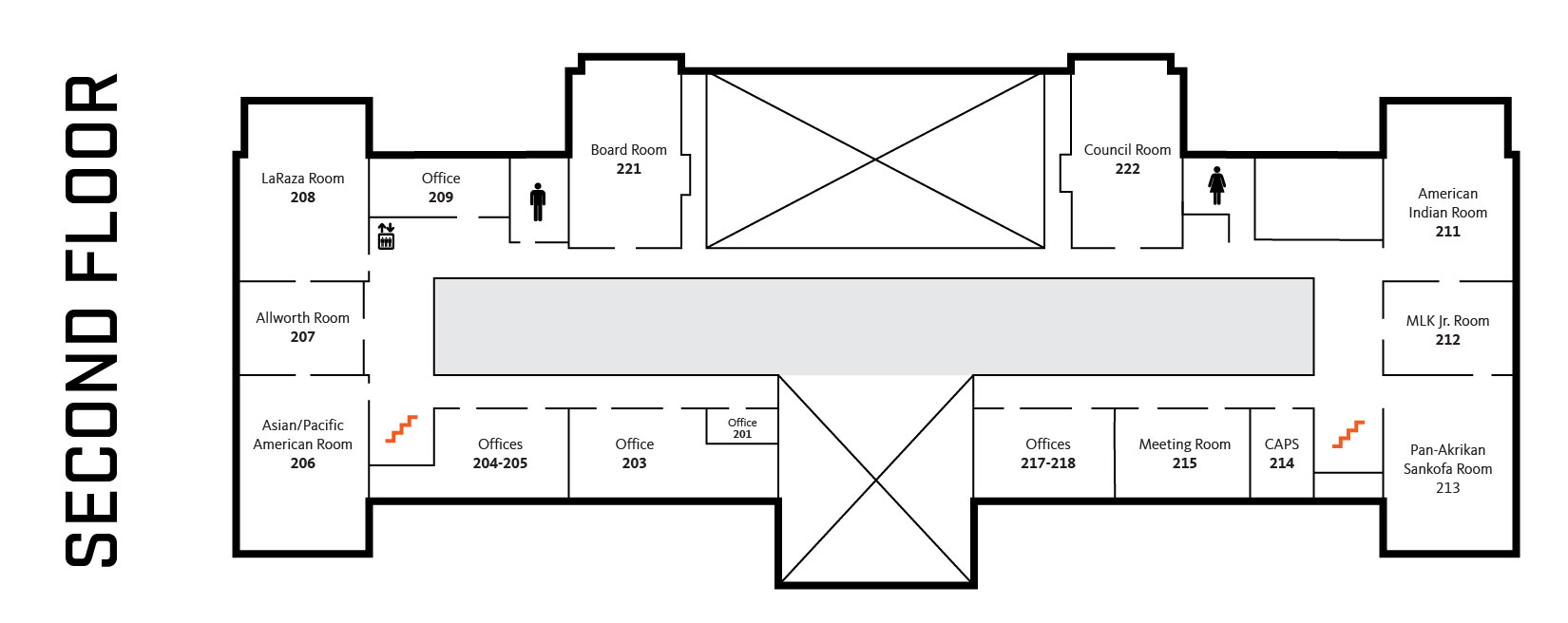 Map of the Second floor